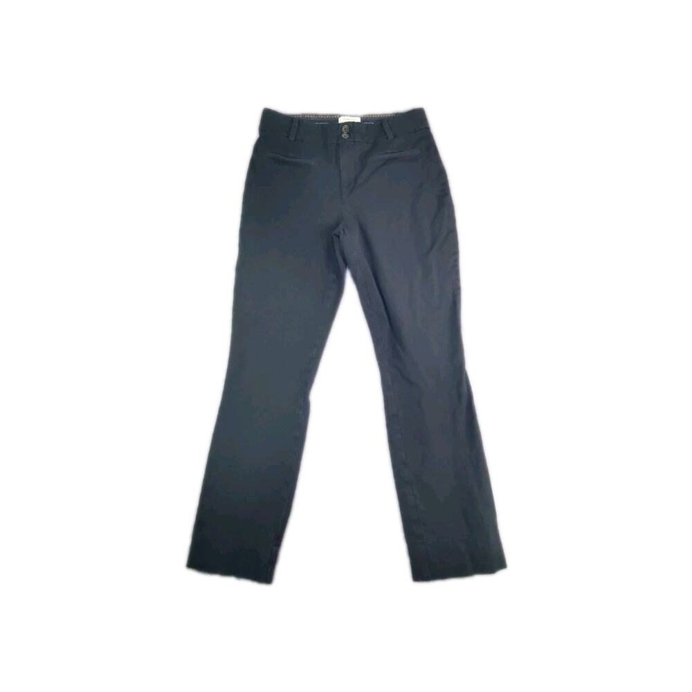 Anthropologie The Essential Slim Trouser Womens Sz 6 Black Pant Ankle C25-96
